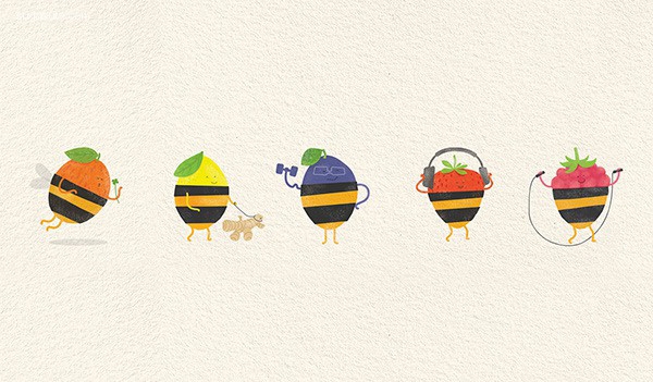 可愛到飛起的小水果？俏皮蜂蜜漿果包裝設計